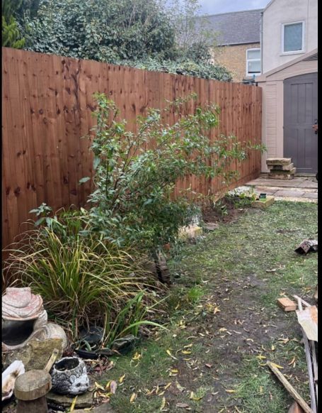 Featheredge fencing in Bretton